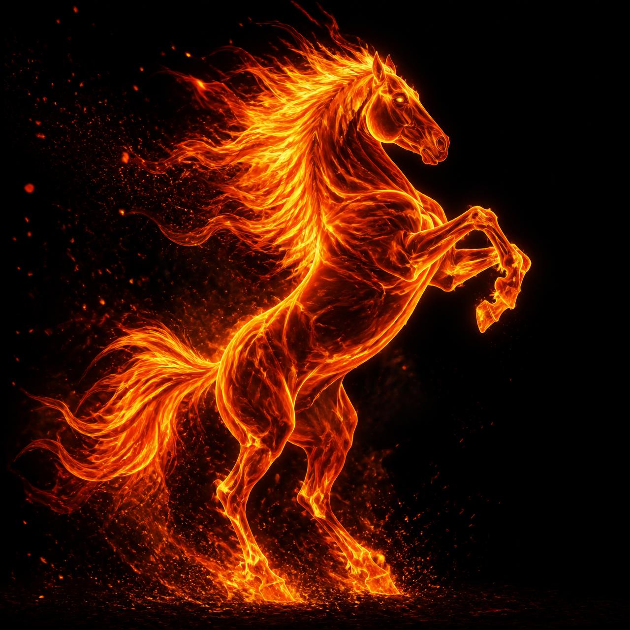 Fire horse made of flames — Brushfire Unlimited